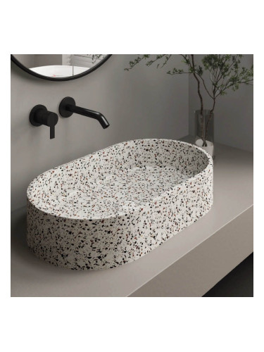 Умивалник за монтаж на плот Linus CS-0010-E Stracciatella