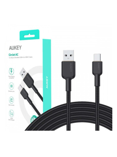 Кабел USB-C към USB Aukey CB-NAC1 Черен 1 m