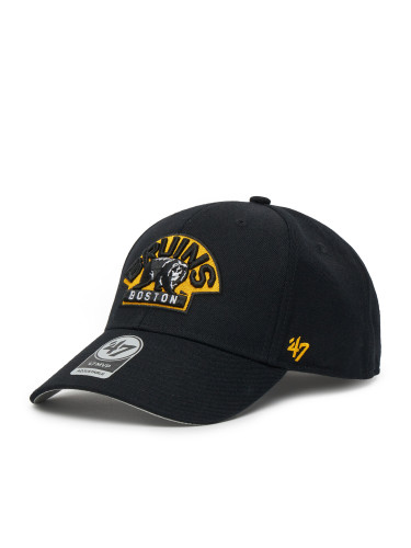 Шапка с козирка 47 Brand NHL Boston Bruins H-MVP01WBV Черен
