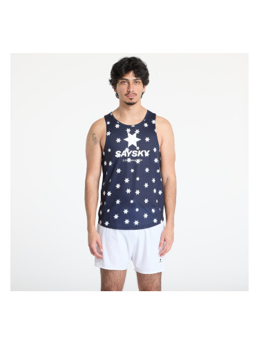 SAYSKY Star Combat Singlet Top Blue/ White Aop L