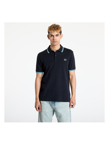 Тениска FRED PERRRY Twin Tipped Fred Perry Shirt Navy/ Mint Blue M