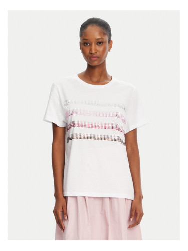 Marella Тишърт Foglia 2515971042 Бял Regular Fit