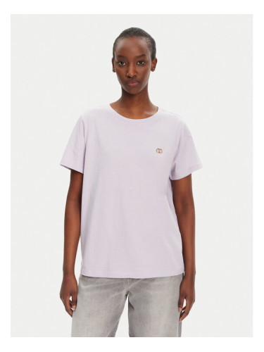 TWINSET Тишърт 251TT2040 Виолетов Regular Fit