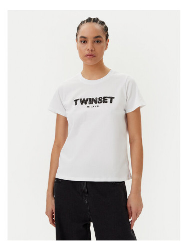 TWINSET Тишърт 251TP2070 Бял Regular Fit