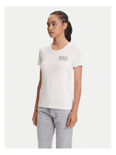 EA7 Emporio Armani Тишърт 7W000492 AF10373 U0005 Екрю Regular Fit