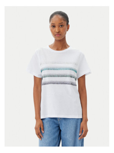 Marella Тишърт Foglia 2515971042 Бял Regular Fit