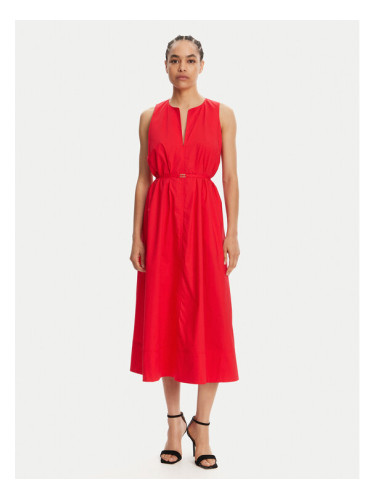 TWINSET Коктейлна рокля 251TT2221 Червен Regular Fit