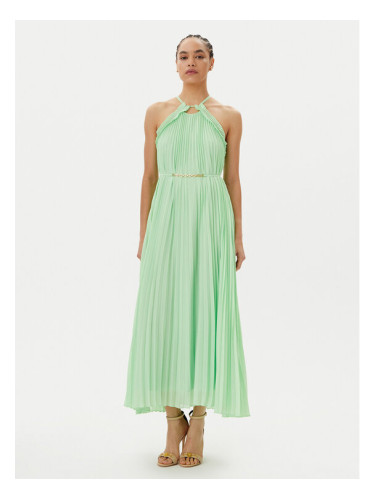 TWINSET Коктейлна рокля 251TP2332 Зелен Regular Fit