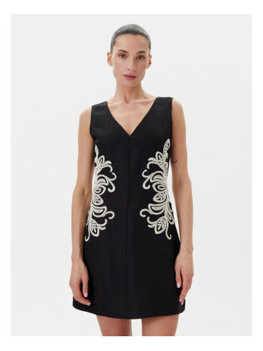 TWINSET Лятна рокля 251LB2FBB Черен Slim Fit