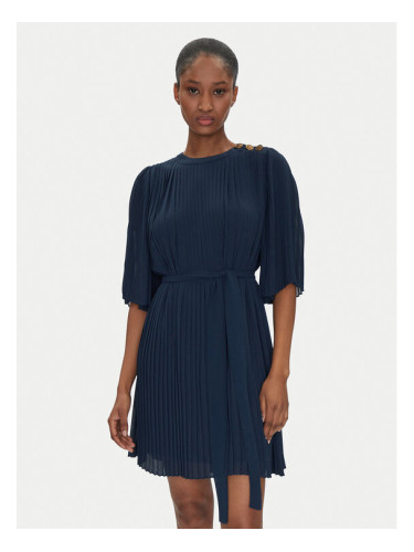 TWINSET Коктейлна рокля 251TP2051 Тъмносин Loose Fit