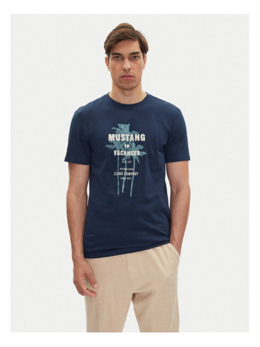 Mustang Тишърт Austin 1016490 Тъмносин Regular Fit