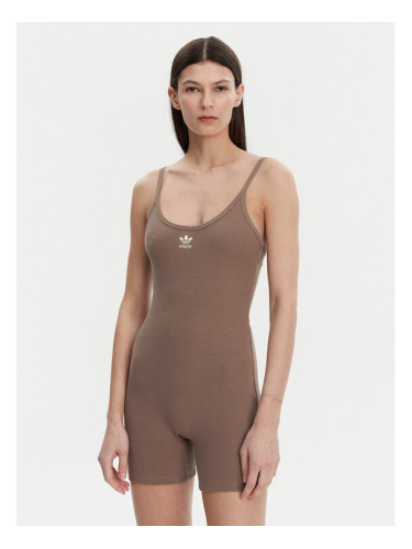 adidas Гащеризон Essentials JD1463 Бежов Slim Fit