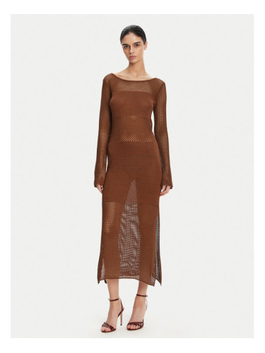 Fracomina Плетена рокля FS25SD5004K514O7 Кафяв Slim Fit