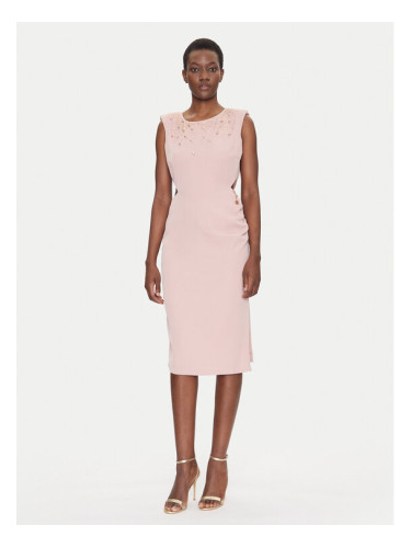 Fracomina Коктейлна рокля FQ25SD2004W47601 Розов Slim Fit