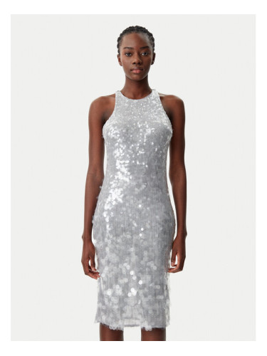 Patrizia Pepe Коктейлна рокля 8A1444/J251-S708 Сив Regular Fit
