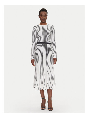 Fracomina Плетена рокля FS25SD5002K501N8 Бял Slim Fit