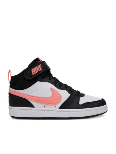 Nike Сникърси Court Borough Mid 2 (GS) CD7782 Черен