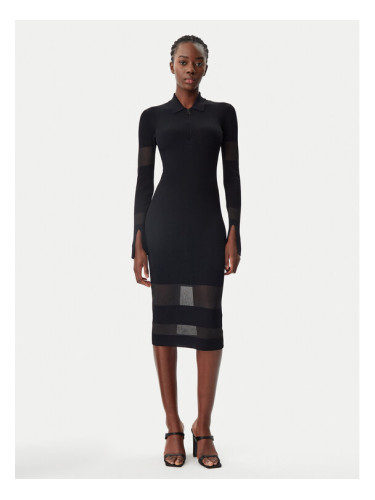 Patrizia Pepe Плетена рокля 8A1420/K078-K103 Черен Slim Fit