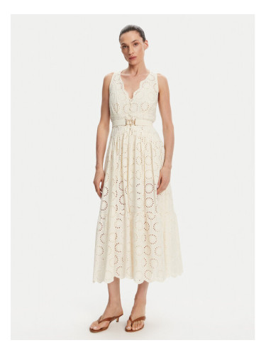 TWINSET Лятна рокля 251TT2360 Екрю Regular Fit