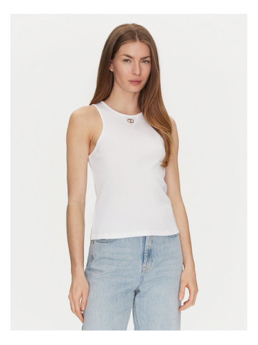 TWINSET топ 251TP2550 Бял Slim Fit