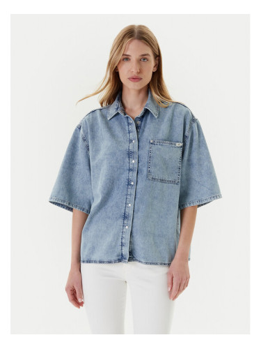 Mustang дънкова риза Ella 1016568 Син Oversize