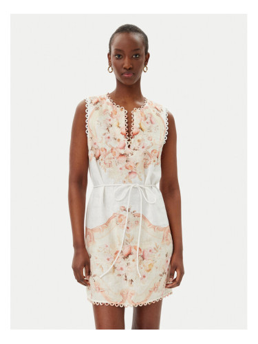 TWINSET Лятна рокля 251TT2441 Бежов Regular Fit