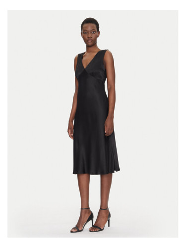 Fracomina Коктейлна рокля FS25SD2004W73201 Черен Slim Fit