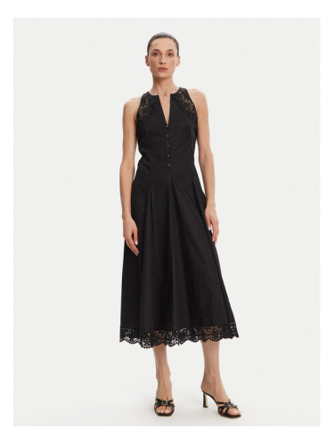 TWINSET Коктейлна рокля 251TT2090 Черен Regular Fit