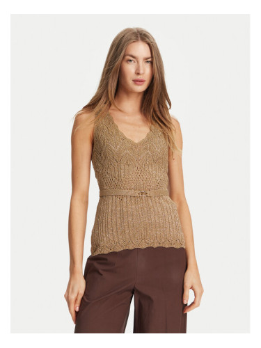 TWINSET топ 251TT3195 Бежов Slim Fit