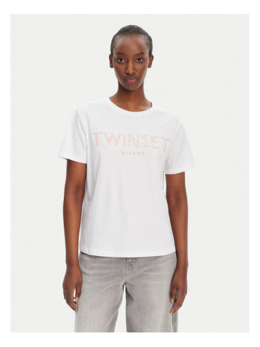 TWINSET Тишърт 251TT2042 Бял Regular Fit