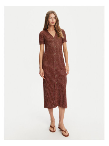TWINSET Плетена рокля 251TT3190 Кафяв Slim Fit