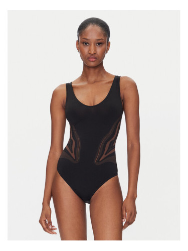 Wolford Боди Thermal 77118 Черен Slim Fit