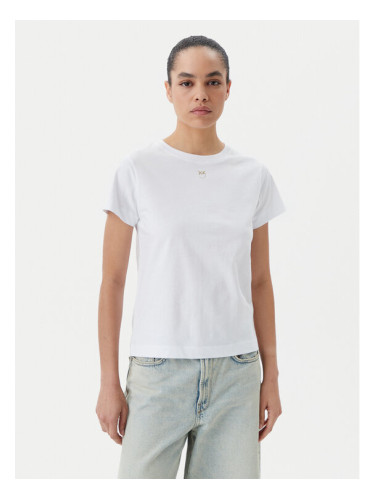 PINKO Тишърт Bussolotto 100373 A2OG Бял Regular Fit
