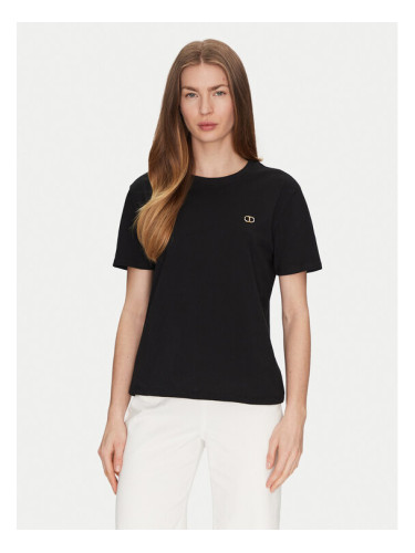 TWINSET Тишърт 251TP2074 Черен Regular Fit