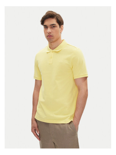 Mustang Тениска с яка и копчета Palco 1016503 Жълт Regular Fit