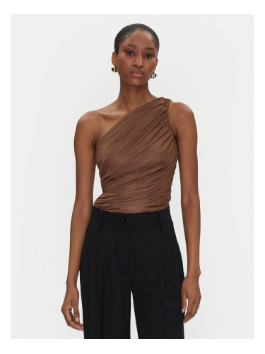 PINKO топ 105048 A2F1 Кафяв Slim Fit