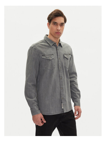 Mustang дънкова риза Duver 1016240 Сив Regular Fit