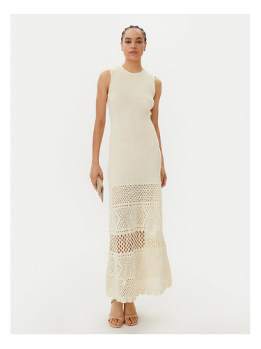 TWINSET Плетена рокля 251LL3SBB Бежов Regular Fit