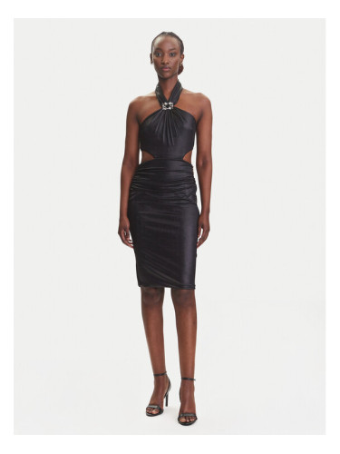 Fracomina Коктейлна рокля FQ25SD1001W798T4 Черен Slim Fit