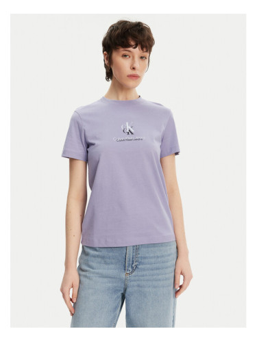 Calvin Klein Jeans Тишърт Shadow Graphic J20J225545 Виолетов Regular Fit