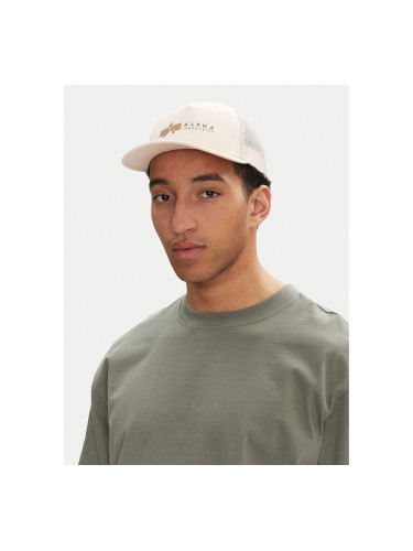 Шапка с козирка Alpha Industries Label 106901 Екрю