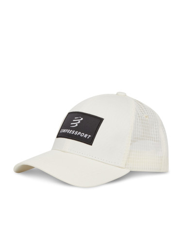 Шапка с козирка Compressport XHWU6980018TU Екрю