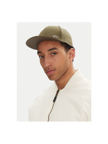 Шапка с козирка Alpha Industries Metal Label 156905 Зелен
