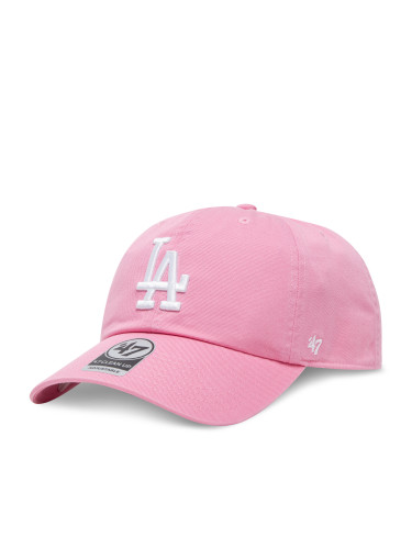 Шапка с козирка 47 Brand MLB Los Angeles Dodgers '47 CLEAN UP B-RGW12GWS Розов