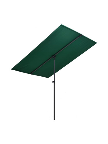 Sonata Градински чадър с алуминиев прът, 180x130 см, зелен