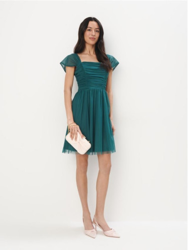 Mohito - Мини рокля от мрежеста плетка - ментово