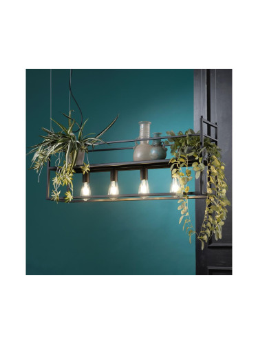 ONLI - Пендел с рафт JEFFER 4xE27/22W/230V черен