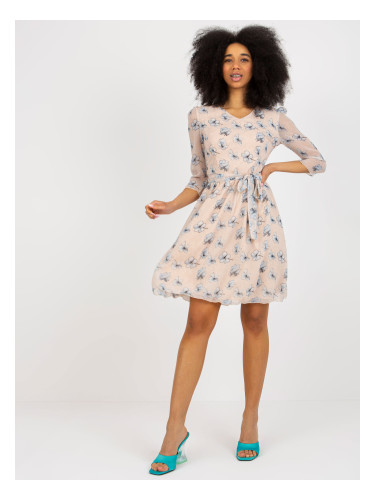 Dress-LK-SK-508006.92P-beige