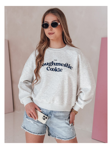 Дамски суитшърт с овърсайз размер и надпис COOKIES