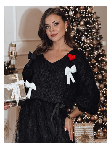 Sweter damski one size PUREBOW czarny Dstreet